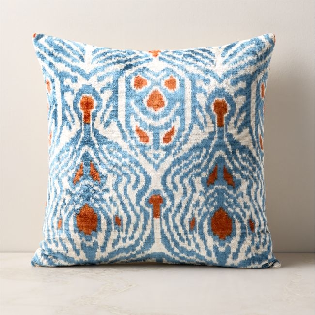 Icatio Turkish Silk Throw Pillow Cover 20"x20" - Image 0