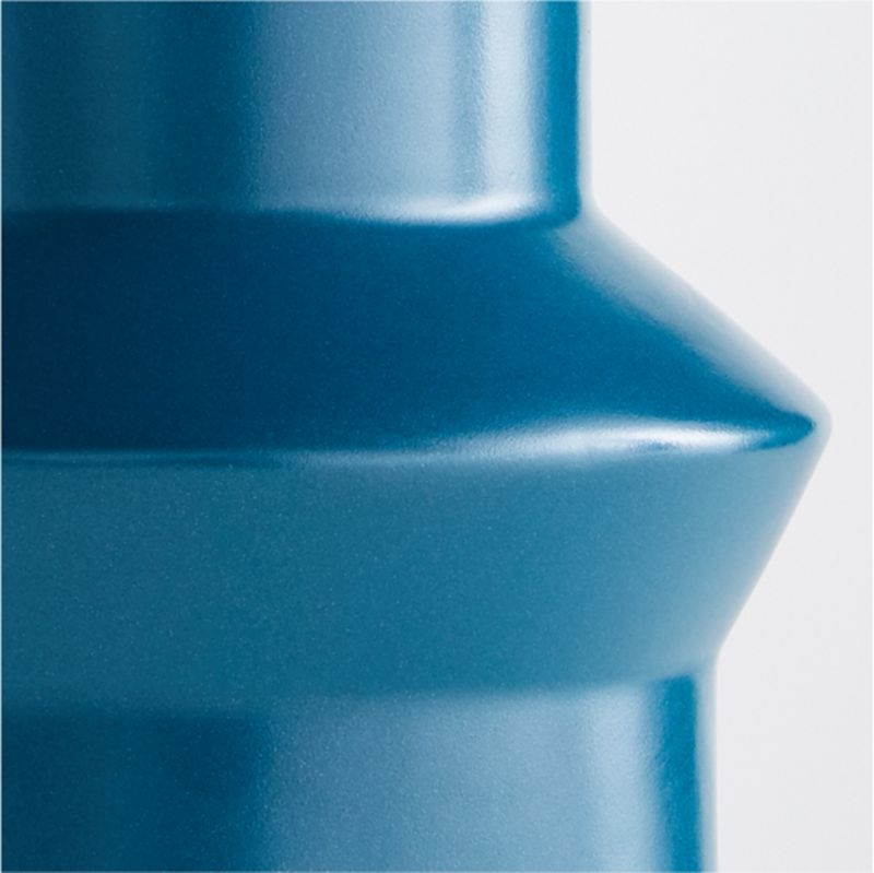 Percy Teal Ceramic Vase - Image 1