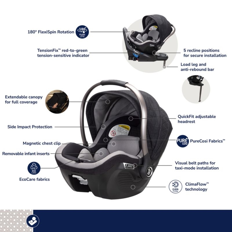 Maxi-Cosi ® Peri ™ Onyx Heritage 180 Rotating Infant Car Seat - Image 6