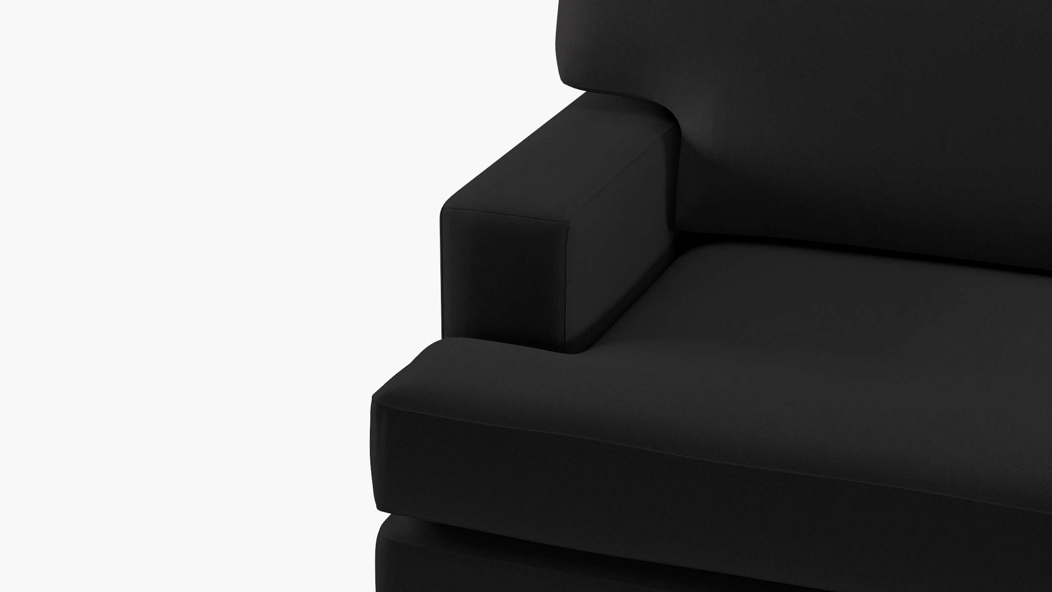 Classic Sofa, Raven Everyday Linen, Espresso with Antique Brass Caster - Image 5