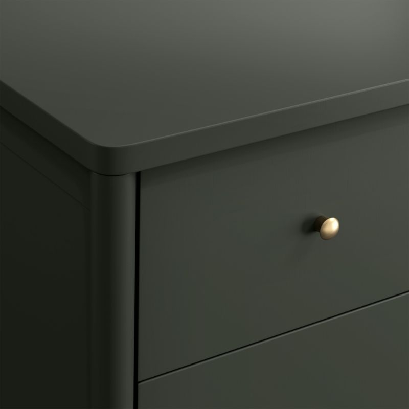 Hampshire Olive Green Wood Tall 7-Drawer Kids Dresser - Image 3