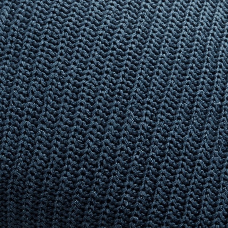 Croft 20" Insignia Blue Crochet Pillow Cover - Image 1