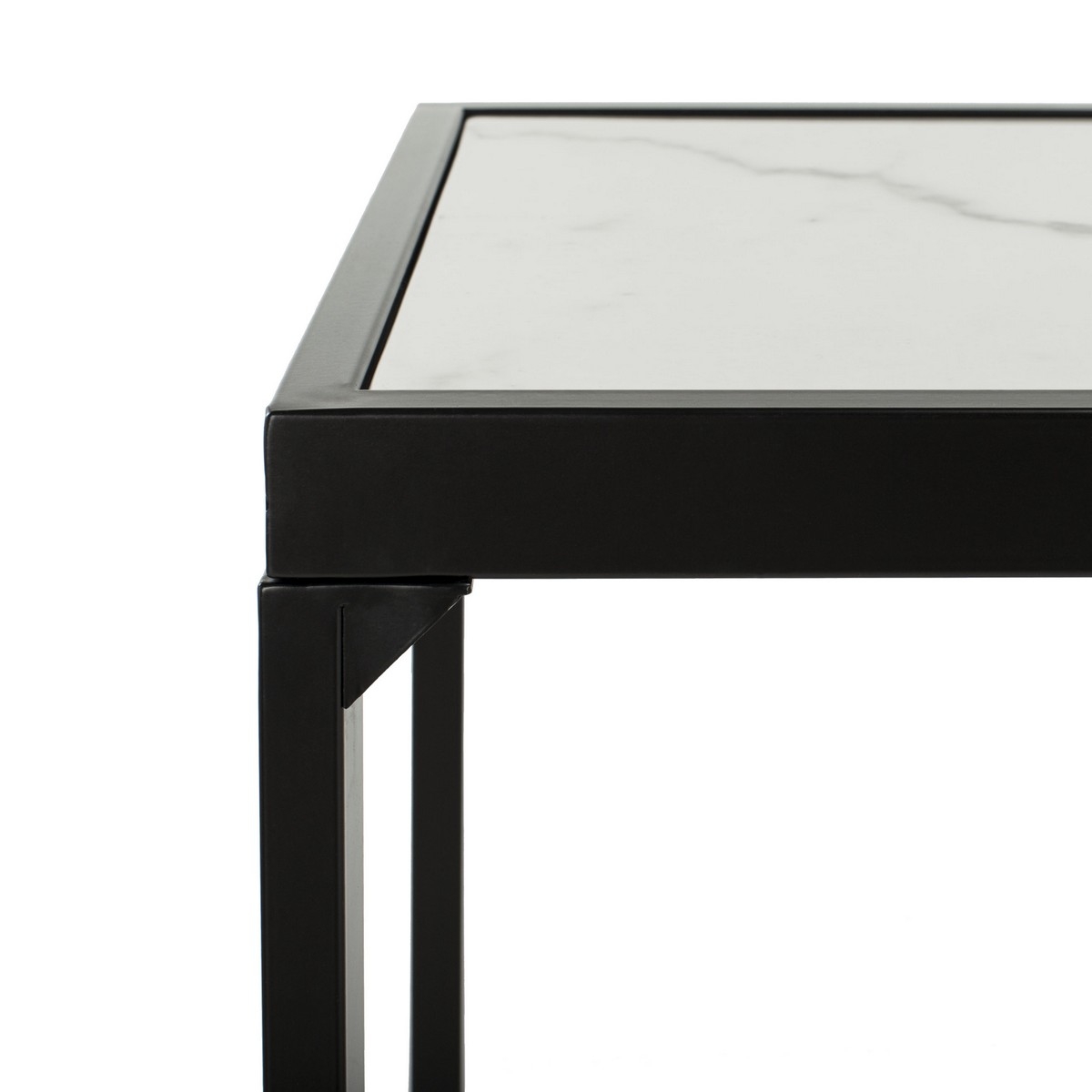 Zuri Console Table, White & Black - Image 5