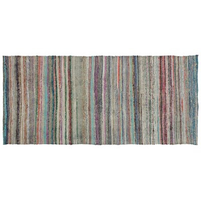 One-of-a-Kind Senecaville Hand-Knotted Hemp Gray/Green 5'1" x 11'4" Runner Area Rug - Image 0