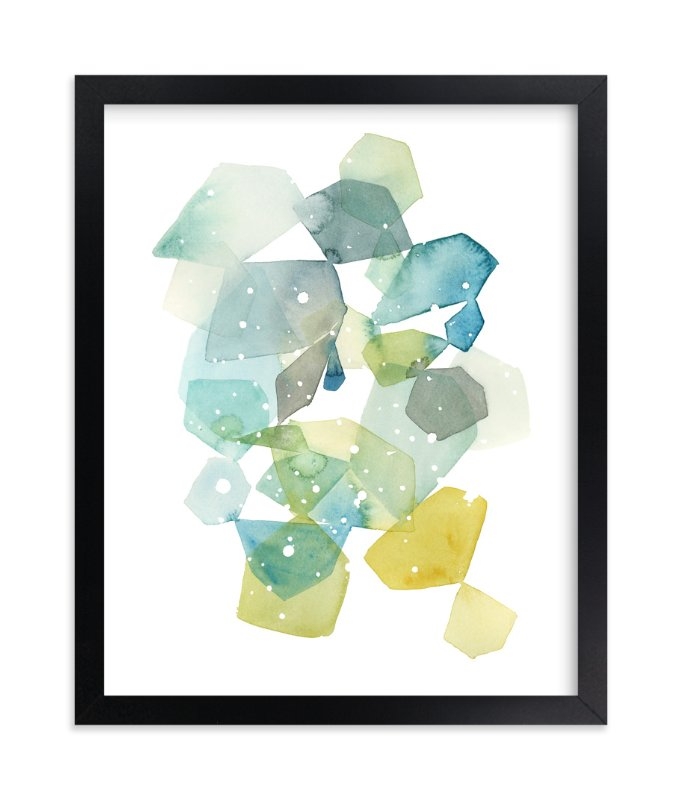 Hexagon With Dots In Blue Limited Edition Fine Art Print 1 - Image 0