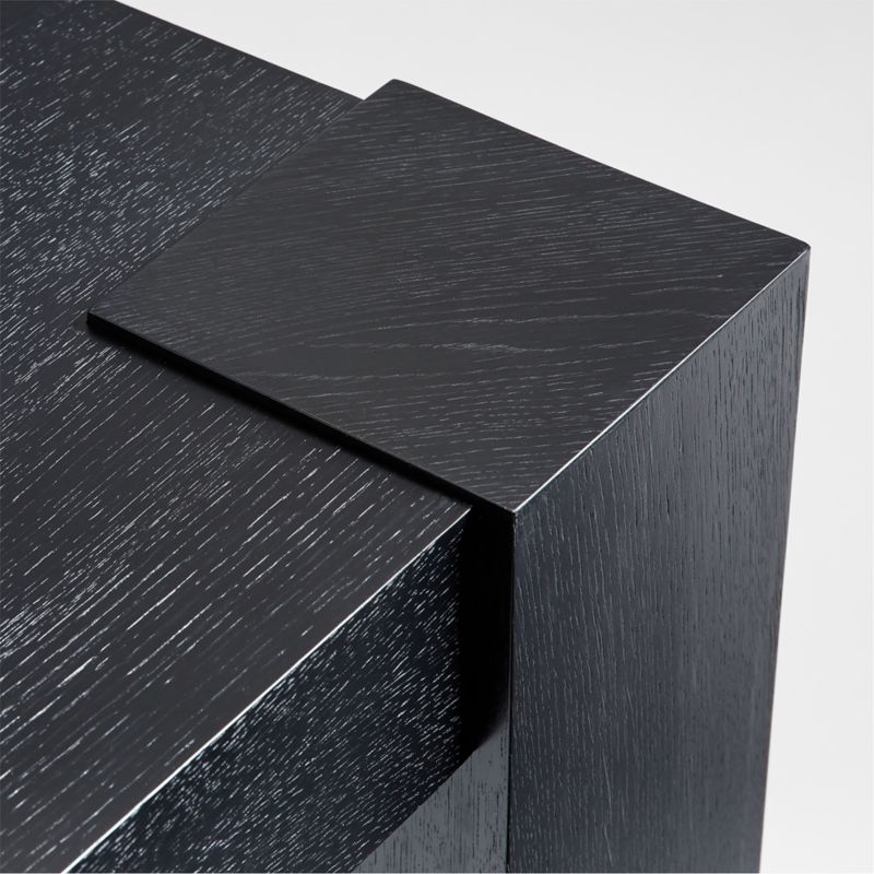 Sobro 86" Black Wood Dining Table - Image 3