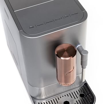 General Electric Cafe Fully Automatic Espresso Maker w/ Milk Frother, Silver - Image 1