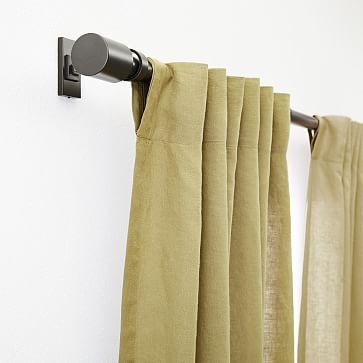 Belgian Linen Curtain, Camo Olive, 48"x108" - Image 1