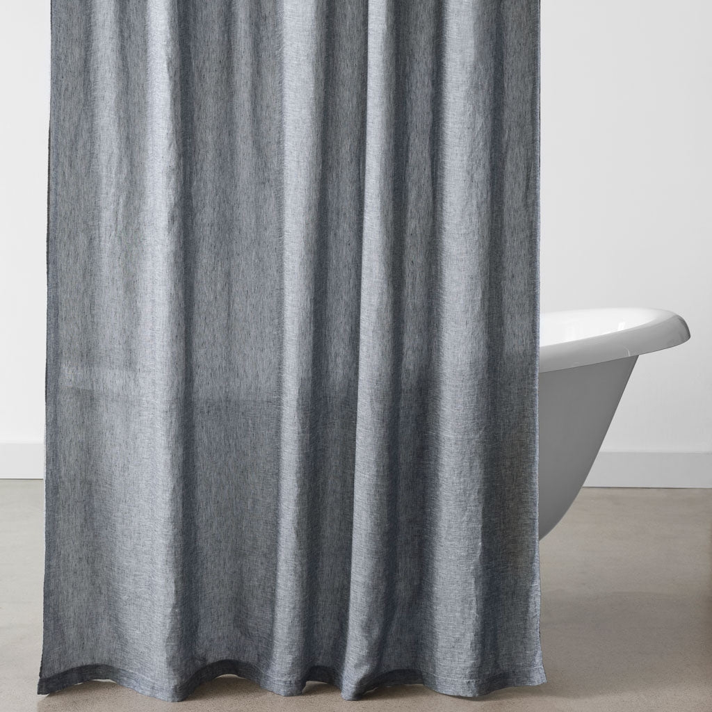 The Citizenry Stonewashed Linen Shower Curtain | Blue - Image 1