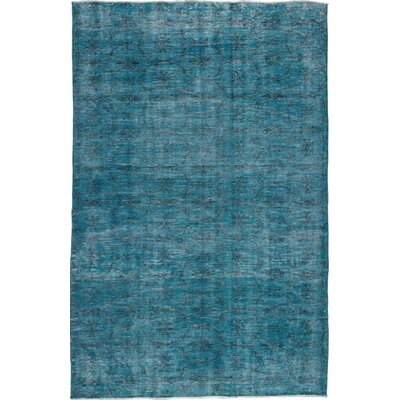 One-of-a-Kind Upson Hand-Knotted Blue 5'4" x 8'2" Wool Area Rug - Image 0