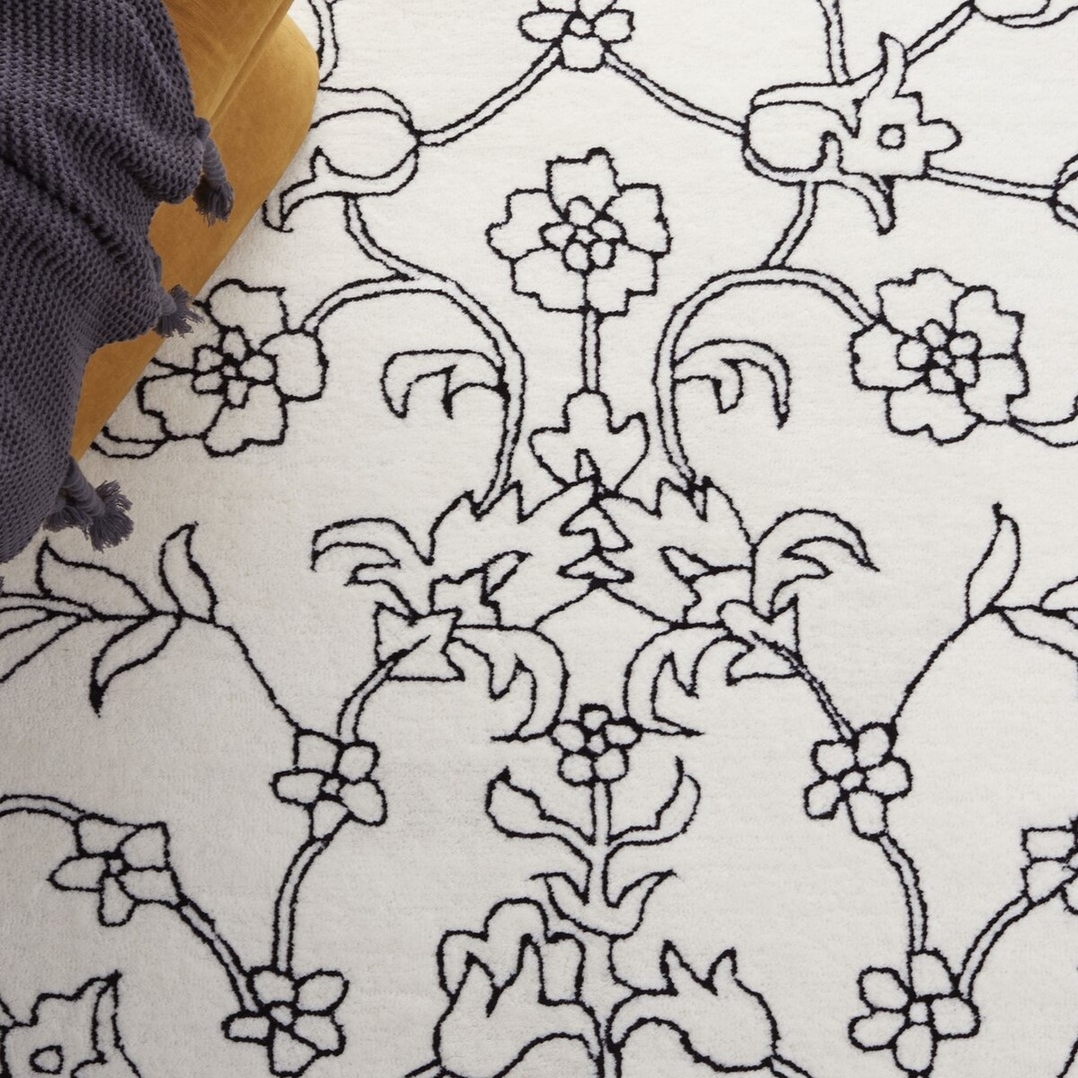 Safavieh Hand Tufted Area Rug, FTV135A, Ivory/Black, 7' X 7' - Image 3