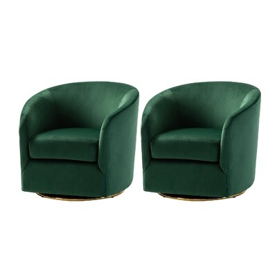 Holden 31.5'' Wide Velvet Barrel Chair (Set of 2) - Image 1