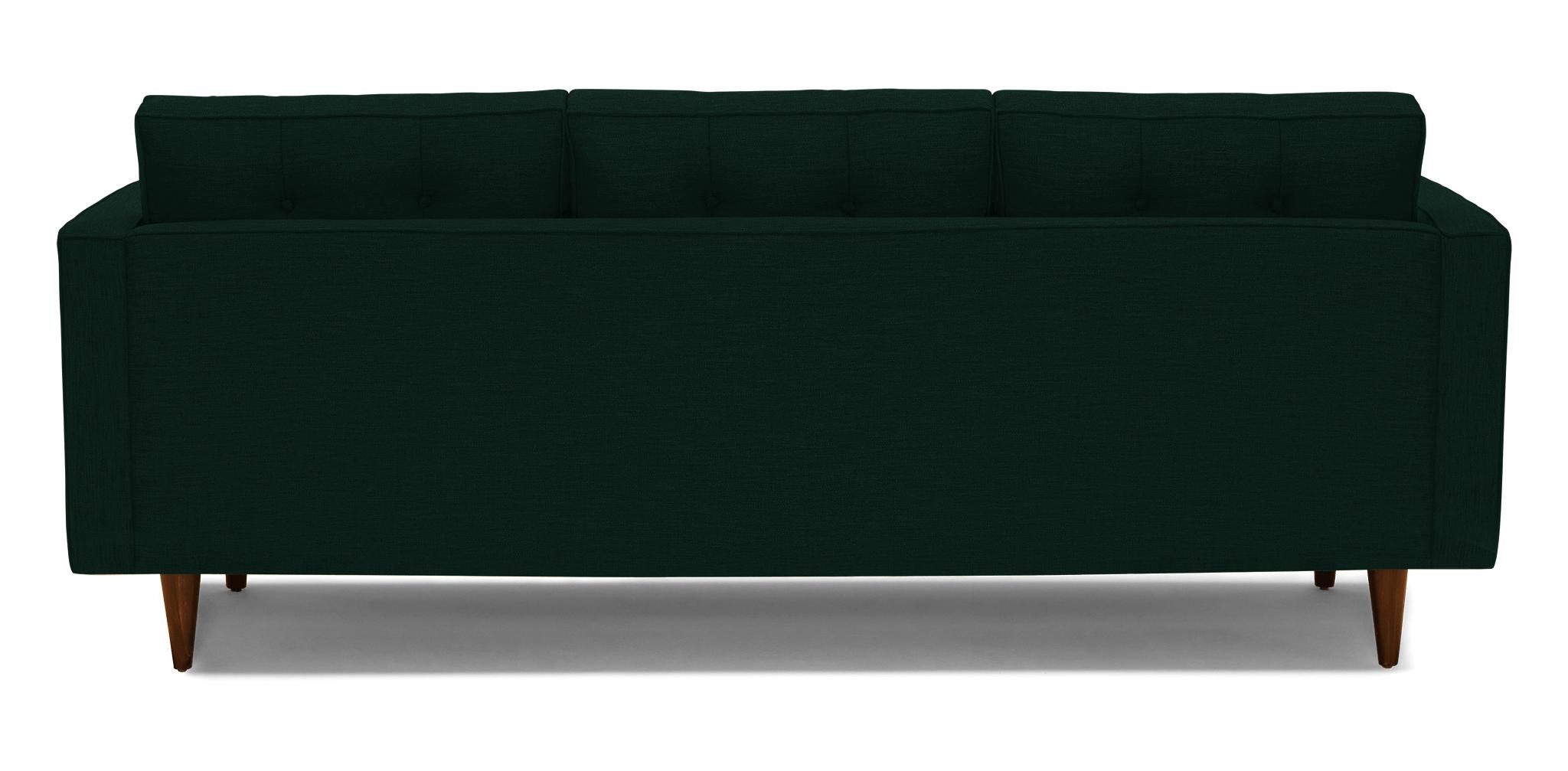 Green Braxton Mid Century Modern Sofa - Royale Evergreen - Mocha - Image 4