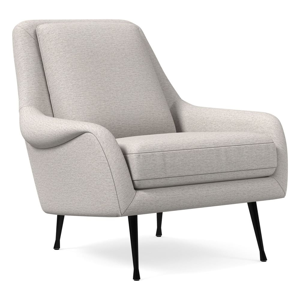Lottie Chair, Poly, Twill, Sand, Dark Pewter - Image 0