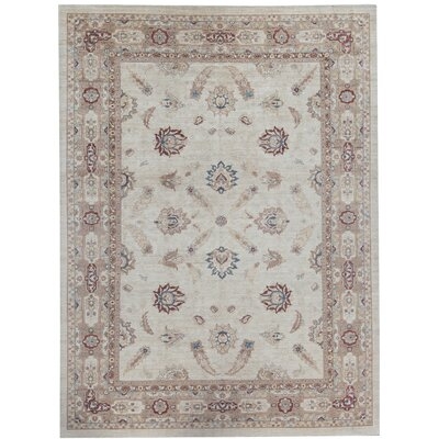 One-of-a-Kind Hand-Knotted Brown/Ivory 10'3" x 13'9" Wool Area Rug - Image 0