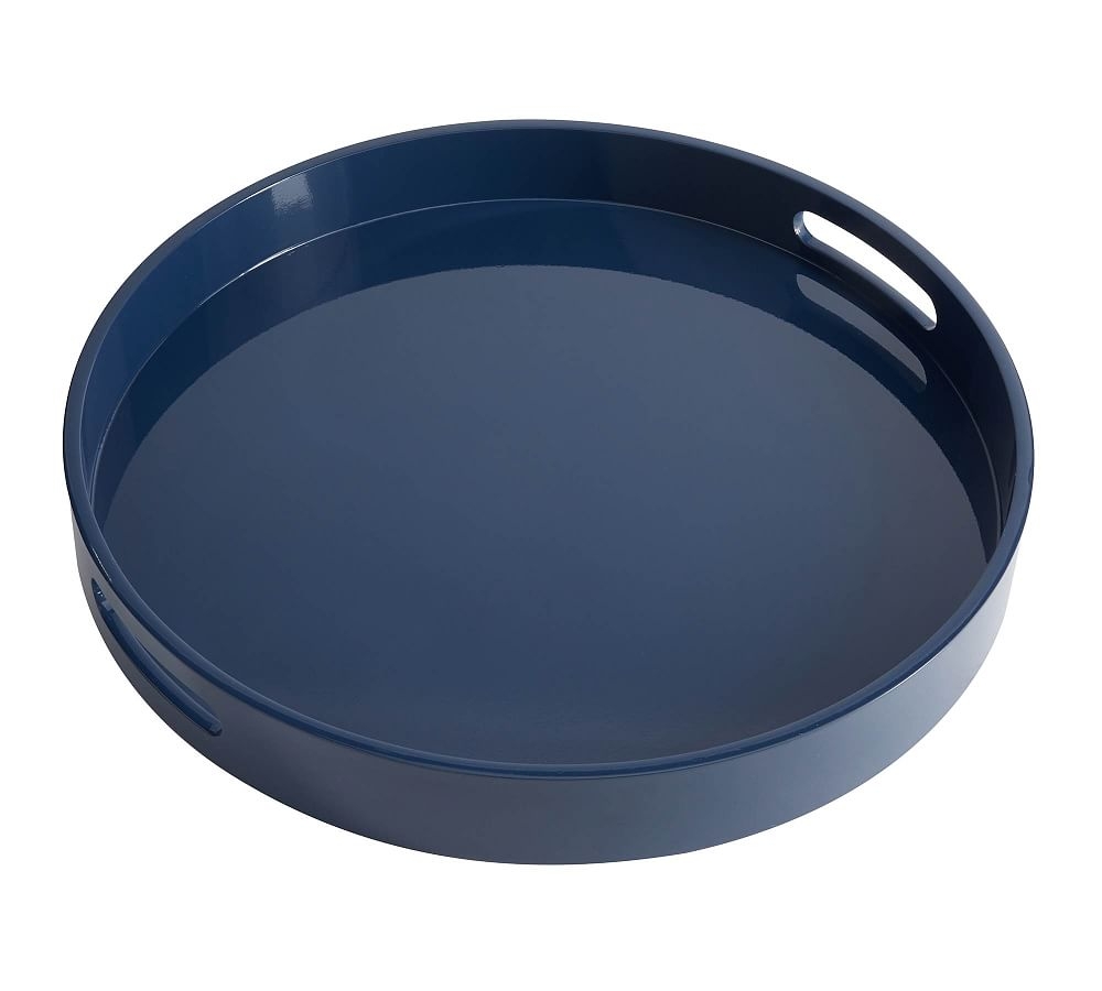 Lacquer Serving Tray - Navy - Image 0