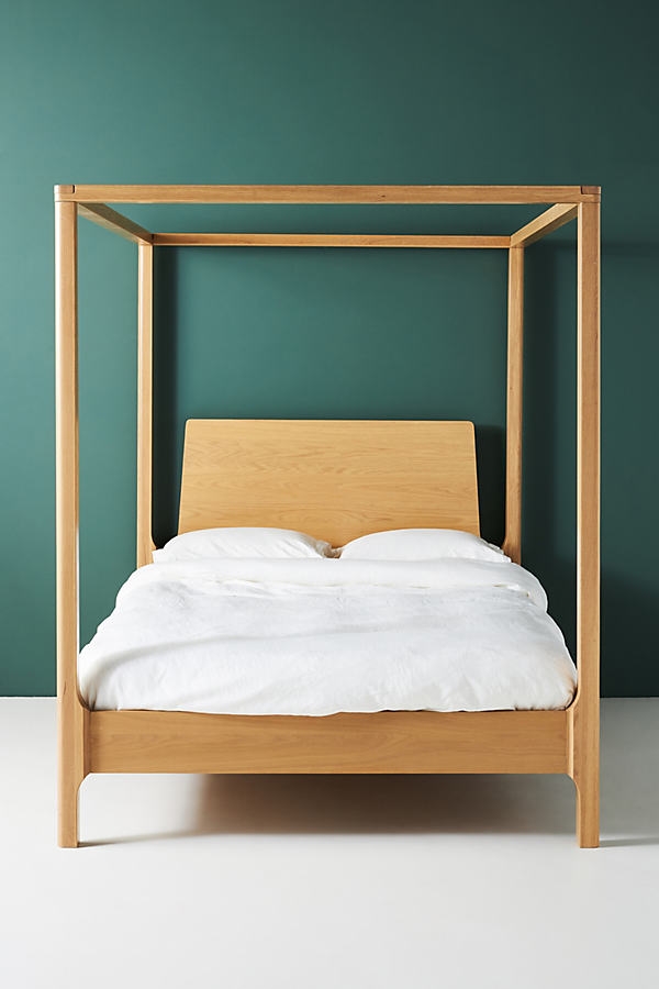 Bergen Canopy Bed By Anthropologie in Beige Size KG TOP/BED - Image 0