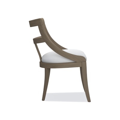 Piedmont Dining Side Chair, Performance Slub Weave, Sand, Sky Grey Leg - Image 5
