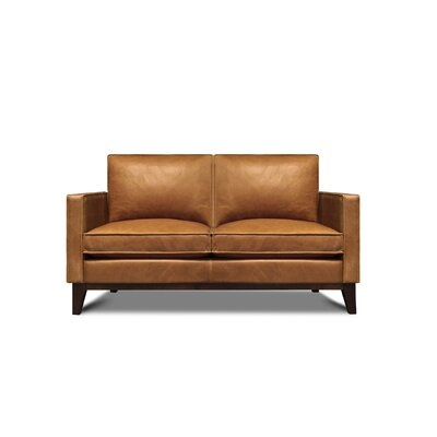 Akansha Genuine Leather 59'' Square Arm Loveseat - Image 0