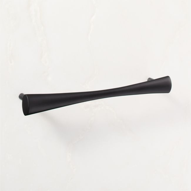 Cravat Matte Black Tapered Cabinet Handle 8" - Image 0