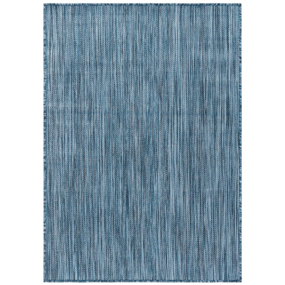 Textured Monochrome Indoor/Outdoor Rug, 3'x5', Blue - Image 0