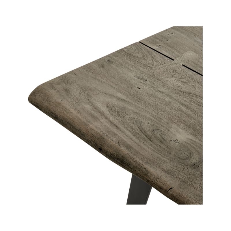 Yukon 58" Weathered Grey Live Edge Solid Wood Dining Table - Image 3
