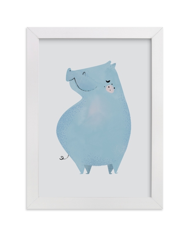 Hippo Limited Edition Children's Art Print - Image 0