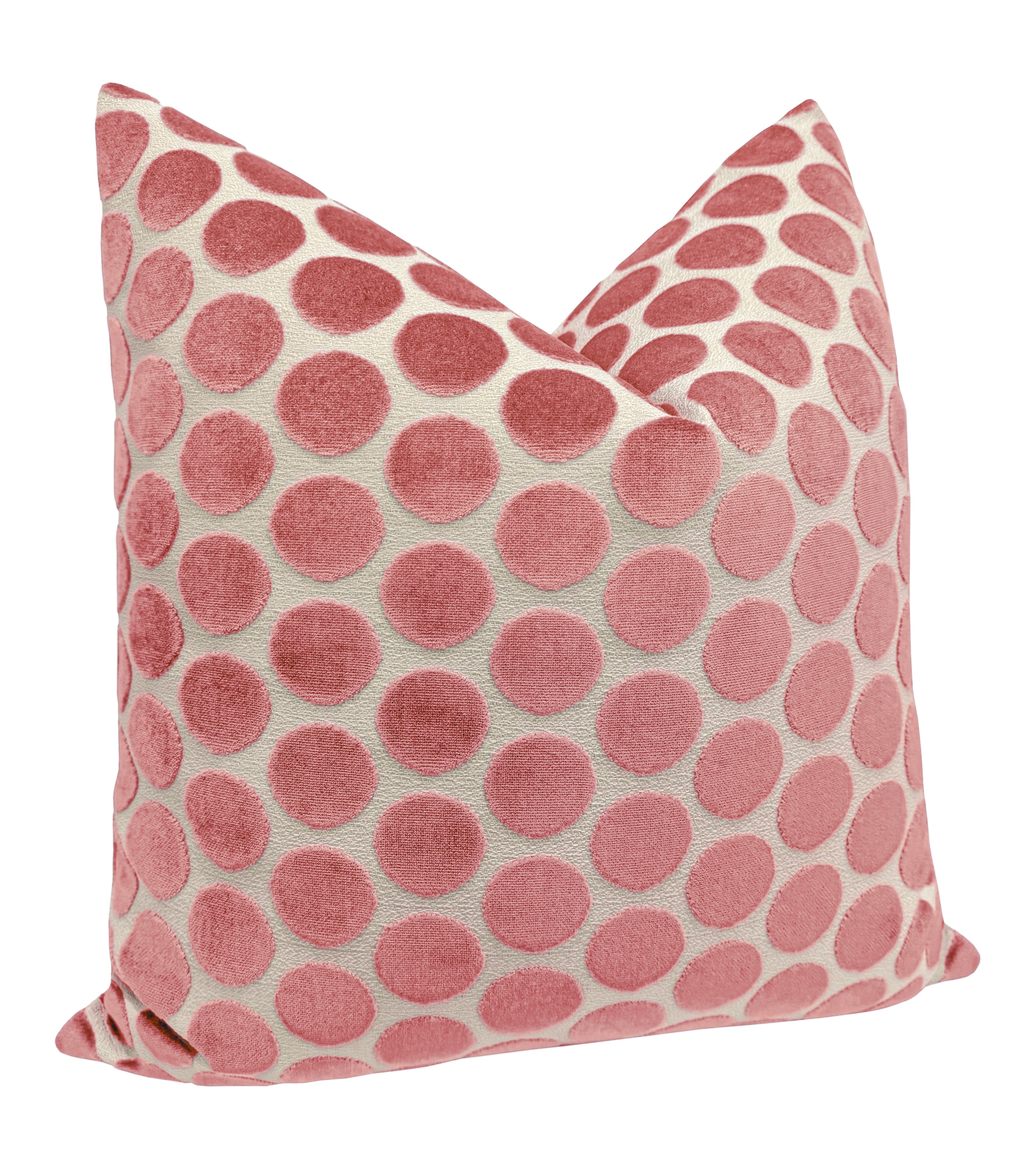 LUNA CUT VELVET // CARNATION - 20" X 20" - Image 1