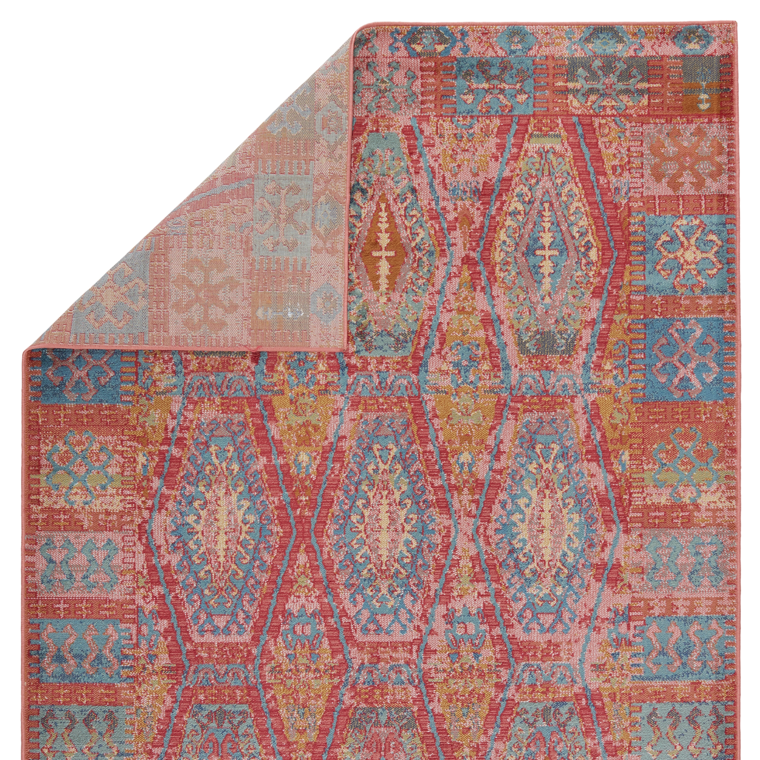Vibe by Miron Tribal Pink/ Blue Area Rug (8'10"X11'9") - Image 2
