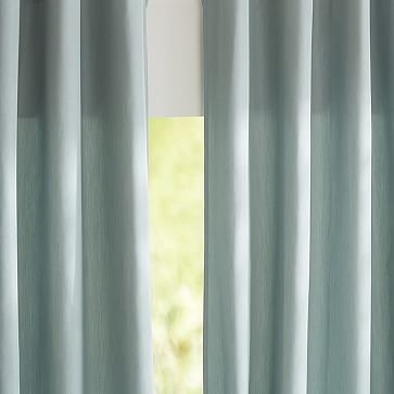 Sunbrella Indoor/Outdoor Solid Cast Curtain, Mist, 48"x84" - Image 1