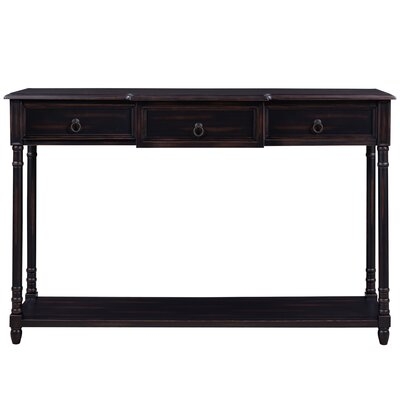 Canora Grey® Console Table Sofa Table With Drawers Luxurious And Exquisite Design For Entryway With Projecting Drawers And Long Shelf - Image 0