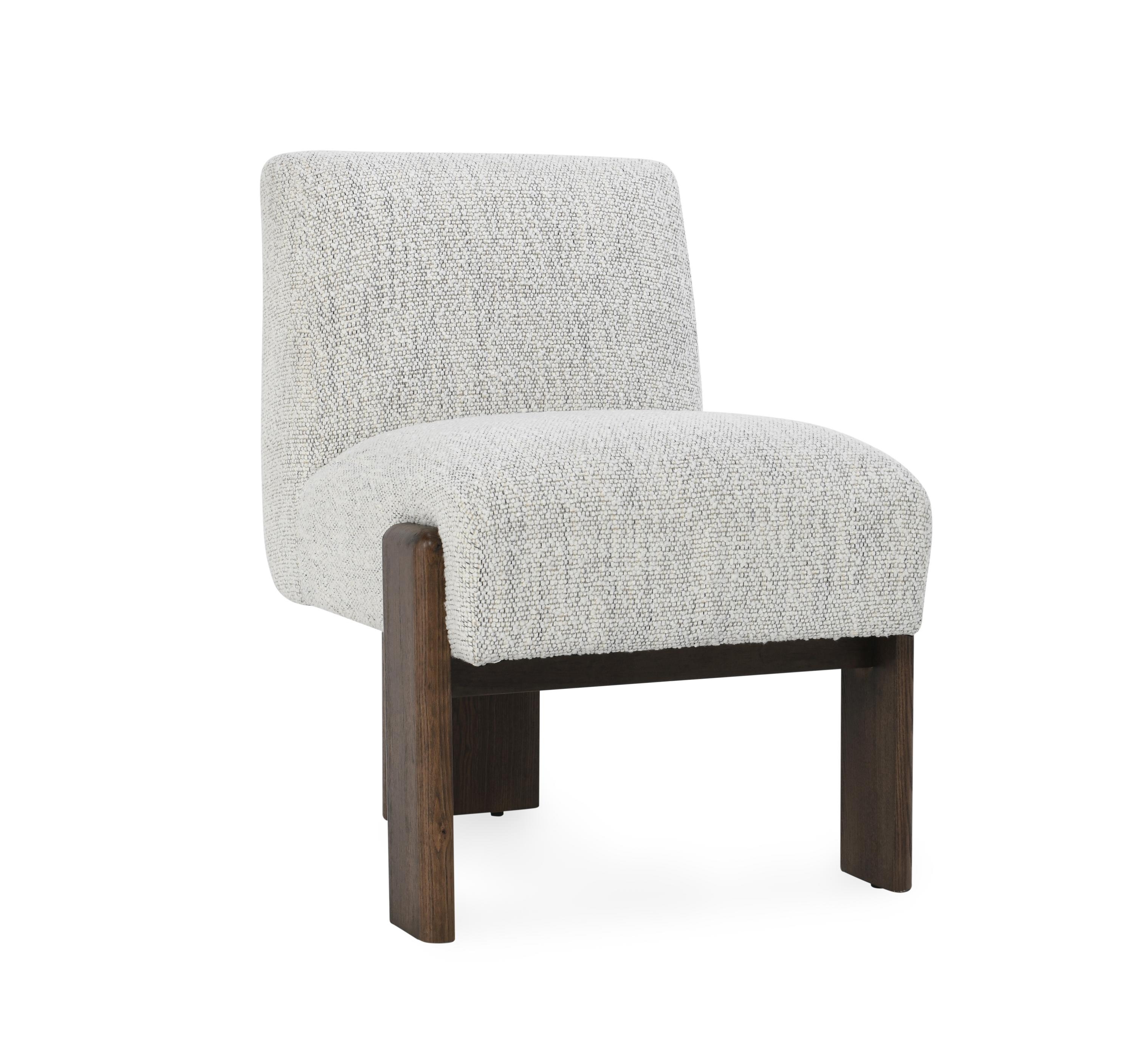 Chelsea Upholstered/Wood Dining Chair Pixel Ivory - Image 0