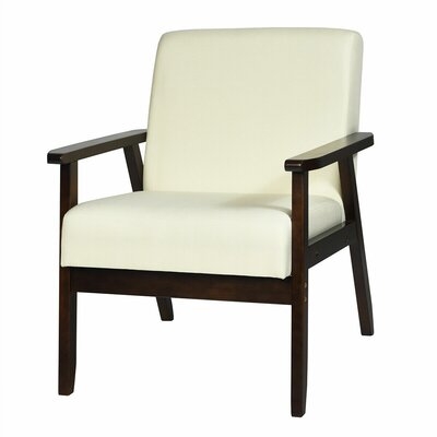 Janyce Solid Rubber Wood Armchair - Image 0
