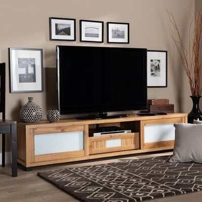 Highland Creek Modern And Contemporary Oak Brown Finished Wood 1-Drawer TV Stand - Image 0
