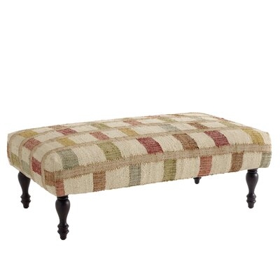 Mosaic 47" Wide Rectangle Checkered Cocktail Ottoman - Image 0