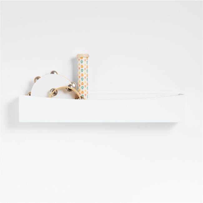 Hampshire White Wood Kids Wall Shelf - Image 0