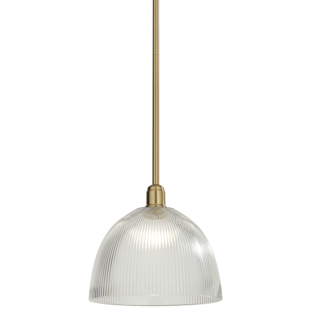 Williams 12" Wide Antique Brass Dome Mini Pendant - Image 0