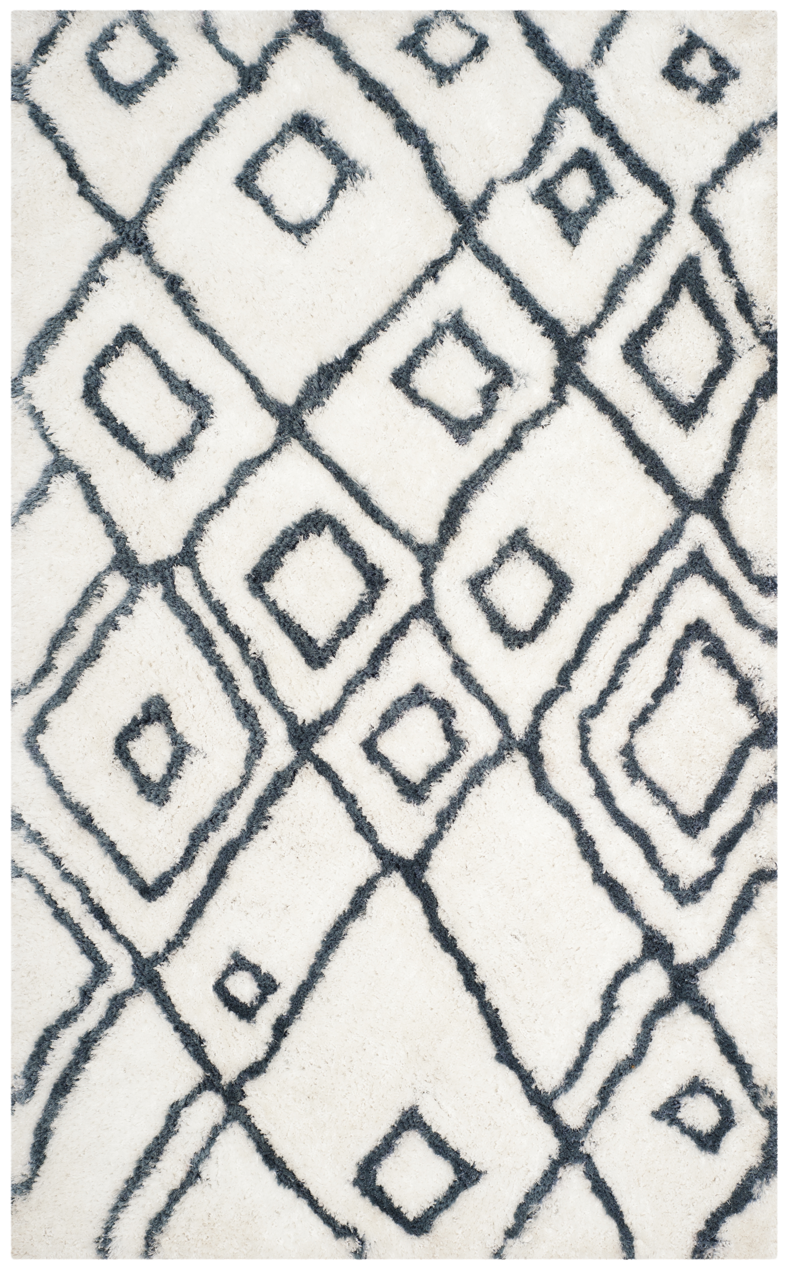 Arlo Home Hand Tufted Area Rug, SGT727K, Ivory/Blue,  5' X 8' - Image 0