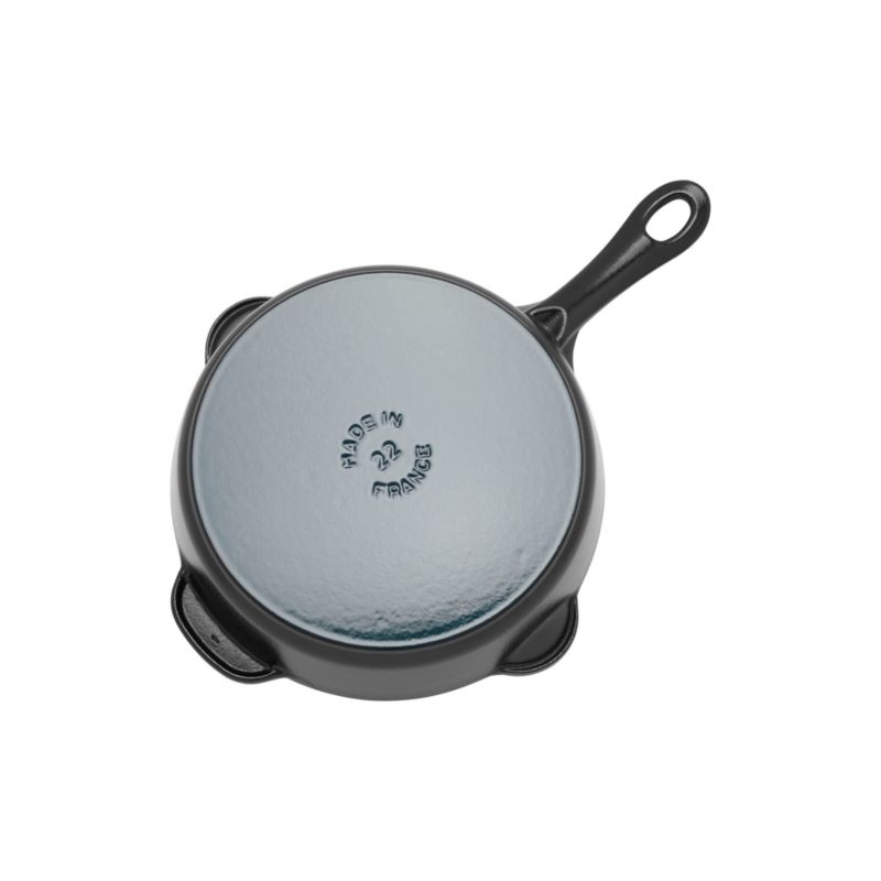 Staub ® 8.5" Matte Black Enameled Cast Iron Traditional Deep Skillet - Image 2