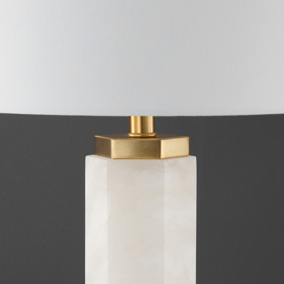 Safavieh Couture Lynsey Alabaster Table Lamp - Gold/White - Image 4