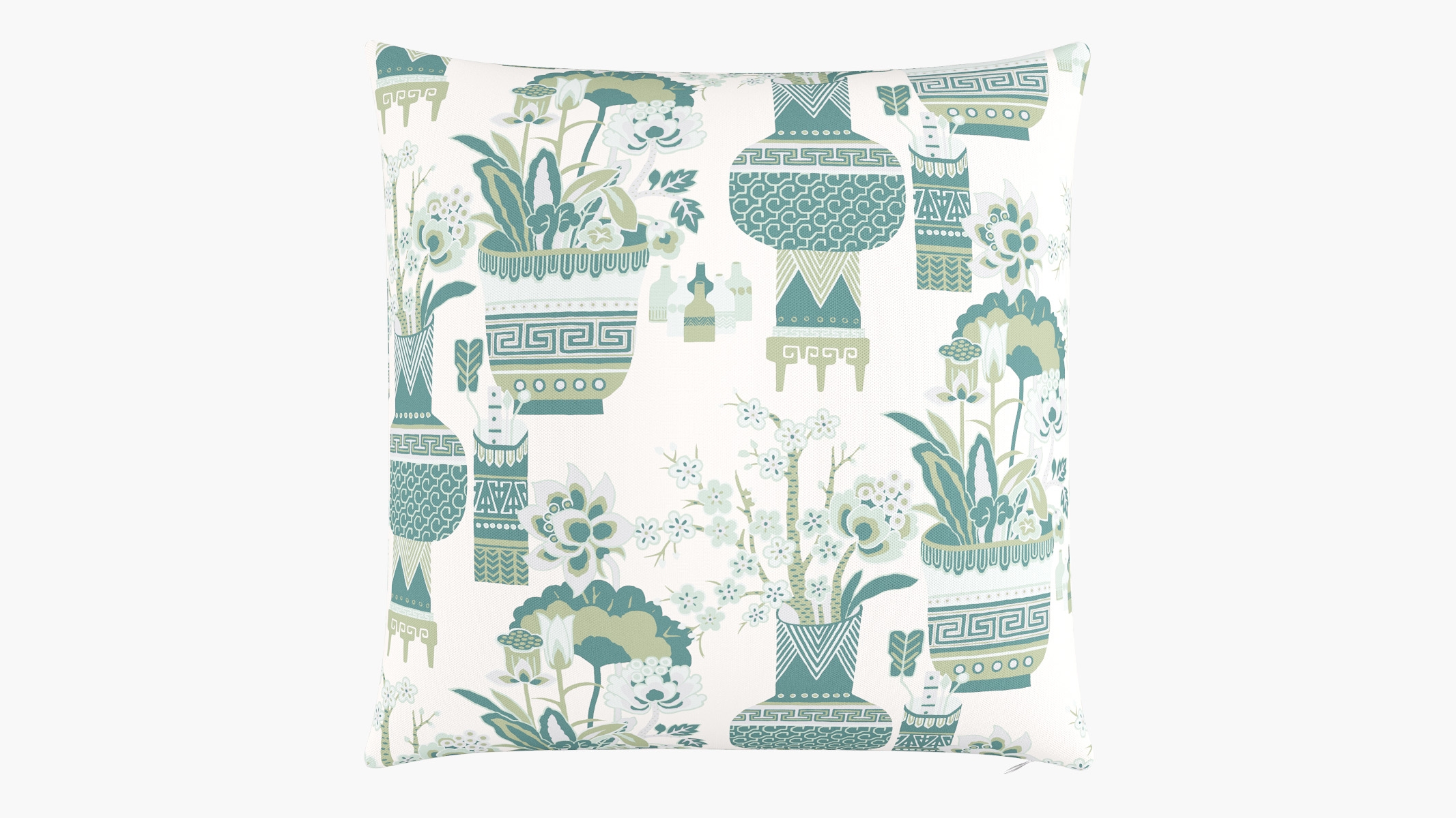 Throw Pillow Cover 26", Pistachio Kan-Shie, 26" x 26" - Image 0