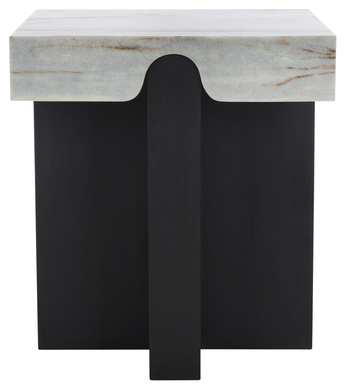 Roxandra Marble Top Accent Table - Black/White - Image 0