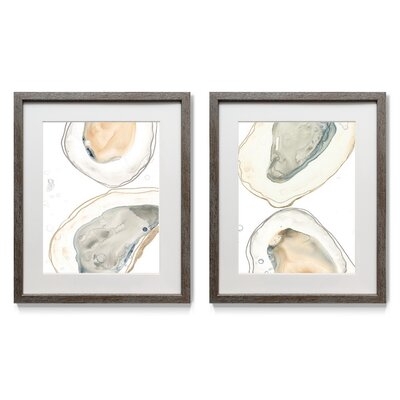 Ocean Oysters I - 2 Piece Picture Frame Painting Print Set on Paper - Image 0