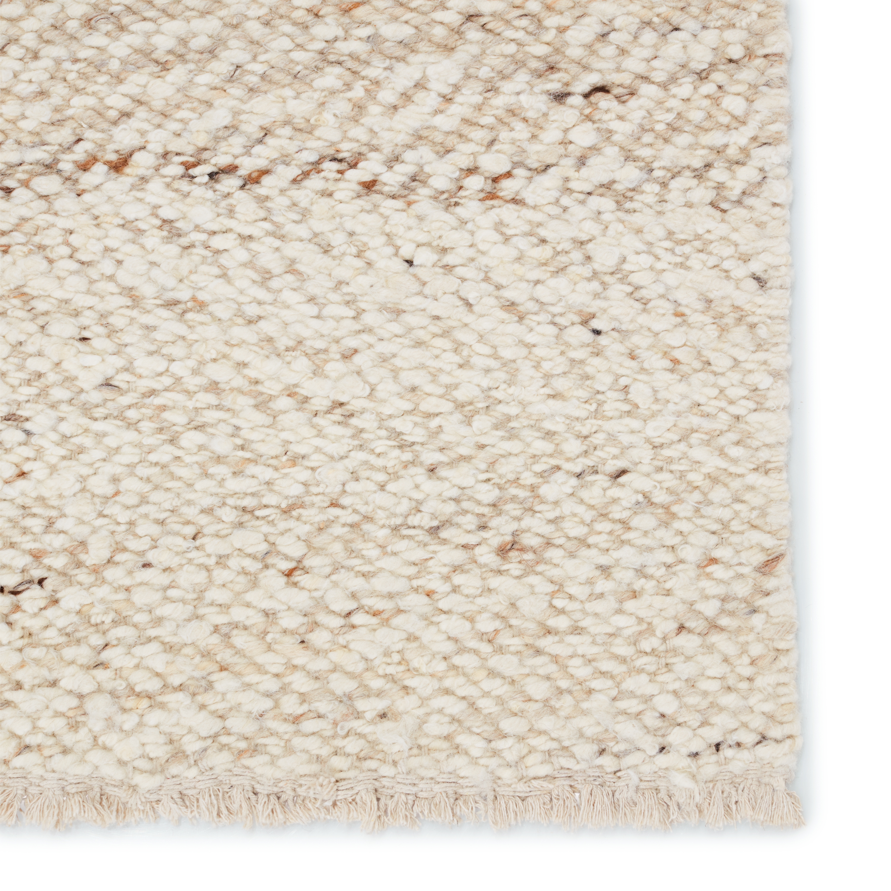Klarna LEO04 Handmade Stripes Beige and Cream Area Rug (6'x9') - Image 3