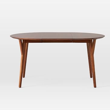 Mid-Century 42" Round Expandable Dining Table, Pebble Gray - Image 2