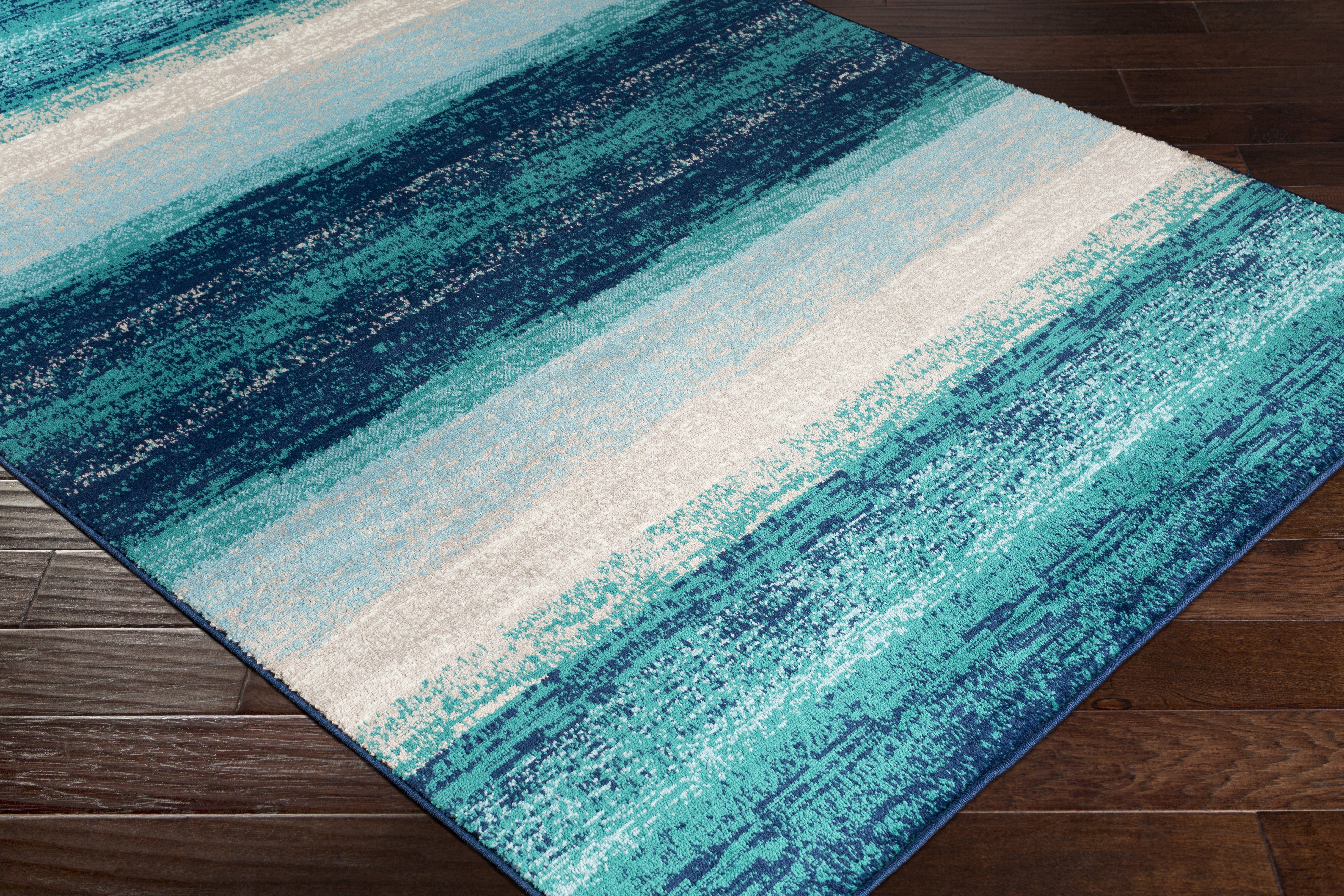 Paramount Blue Indoor 6'7" x 9'6" Machine Woven Rug - Image 7