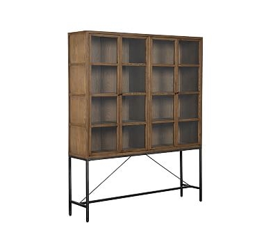 Inglewood Large Display Cabinet, Warm Taupe - Image 0