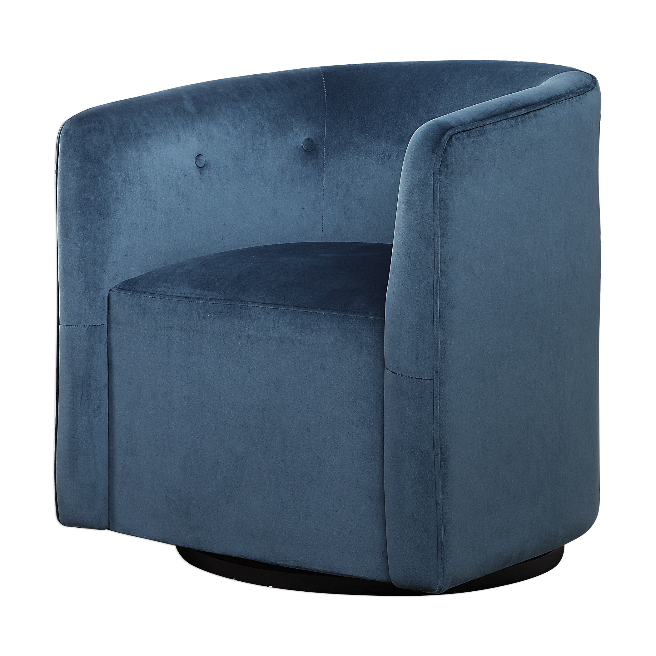 Mallorie Blue Swivel Chair - Image 0