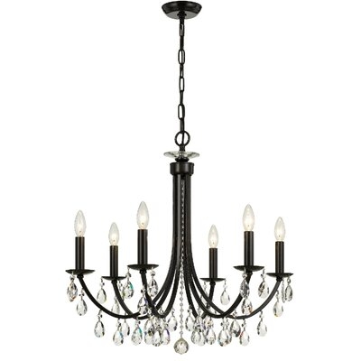 Sanches 6 - Light Unique / Statement Empire Chandelier with Wrought Iron Accents - Image 0