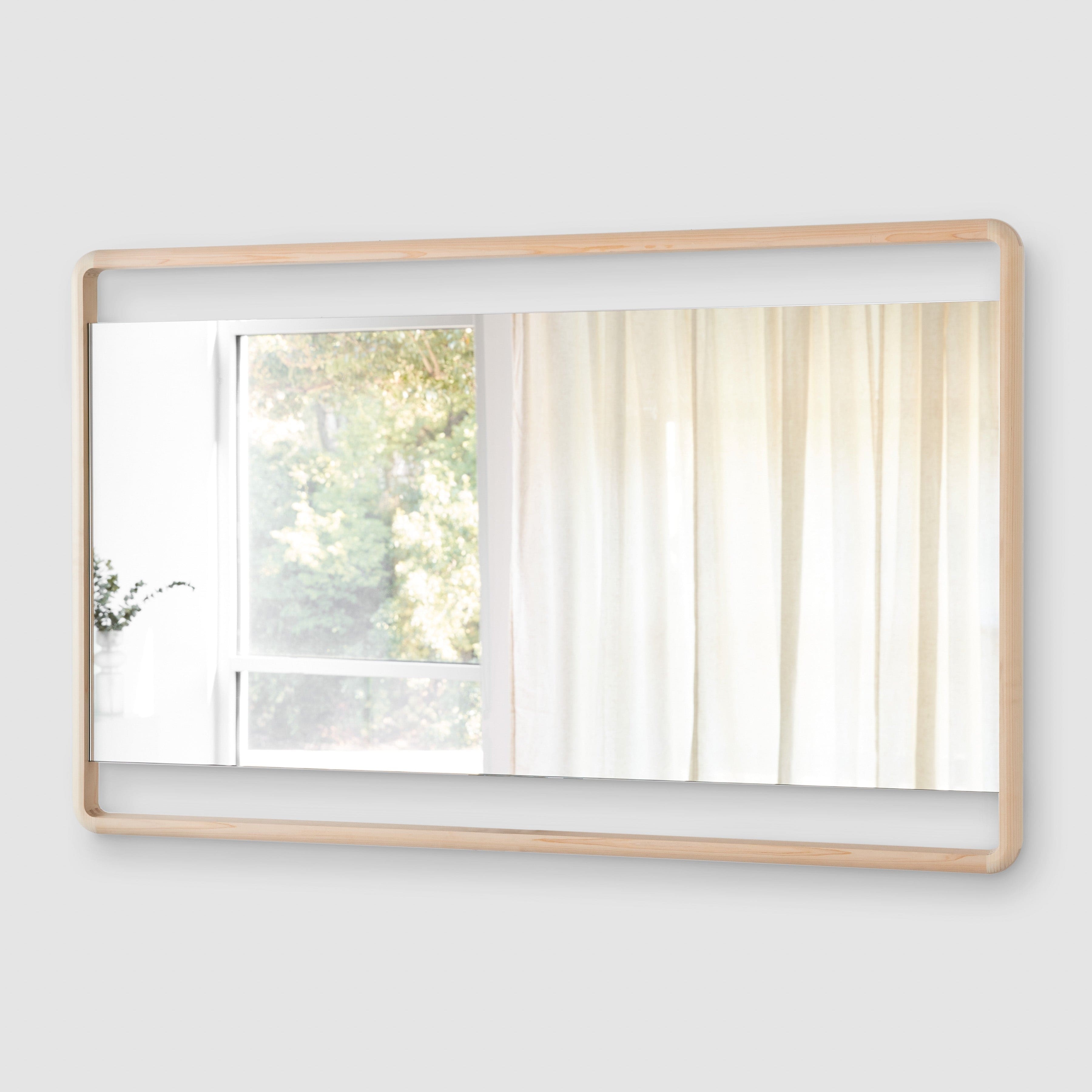 The Citizenry Hinoki Wood Wall Mirror | Natural - Image 1